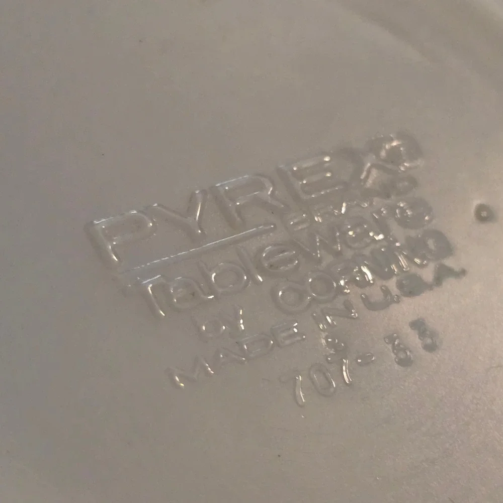 Pyrex Turquoise Laurel Bowl Vintage Corning Tableware Milk Glass‎ 707-33 USA